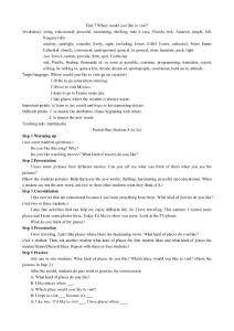 2010學年九年級 unit7 Where would you like to visit 教案