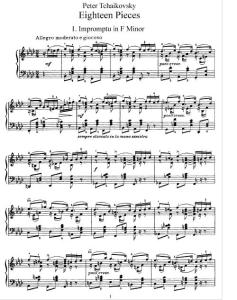 柴可夫斯基 18首小品 钢琴谱 Tchaikovsky－Op. 72 Eighteen Pieces 乐谱