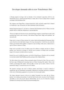 Developer demands edits to new Transformers film