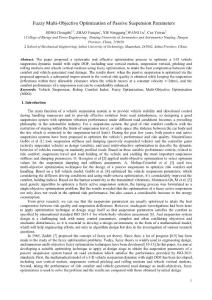 Fuzzy Multi-Objective Optimization of Passive Suspension Parameters