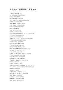 高中历史世界历史大事年表