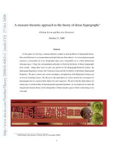 200810.4062v2 A measure-theoretic approach to the theory of dense hypergraphs