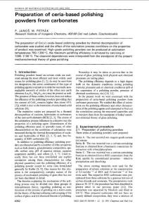 preparation of ceria-based polishing powders from carbonates