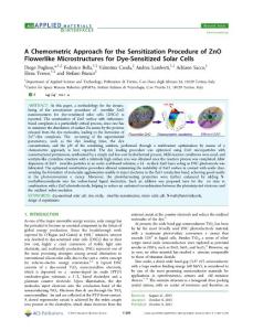 A Chemometric Approach for the Sensitization Procedure of ZnO Flowerlike Microstructures for Dye-Sensitized Solar Cells