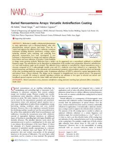 Buried Nanoantenna Arrays Versatile Antireflection Coating