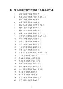 第一批北京高校青年教師社會(huì)實(shí)踐基地