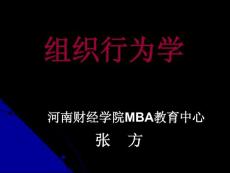 组织行为学讲义（MBA)