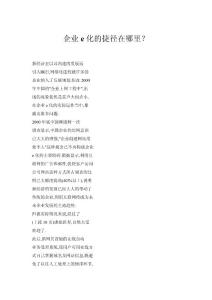 企業(yè)e化的捷徑在哪里？