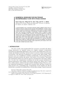 Numerical Modeling for Multiphase Incompressible Flow with Phase Change