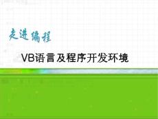 VB語(yǔ)言及程序開(kāi)發(fā)環(huán)境