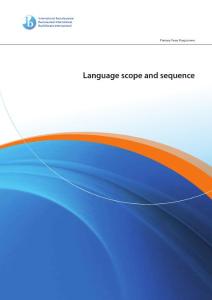 PYP Language Scope and Sequence