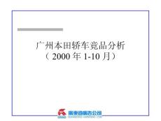 汽車行業經營管理營銷策劃 汽車市場分析 廣州本田轎車竟品分析PPT-16P