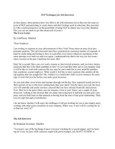 Job Interview techniques