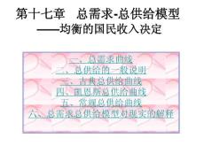 宏觀經(jīng)濟學(xué)第十七章 總需求-總供給模型